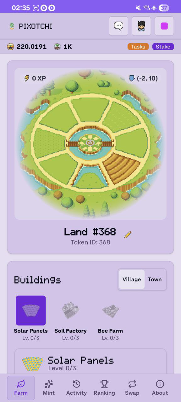 Pixotchi Mini on Base - Farcaster Mini Apps screenshot